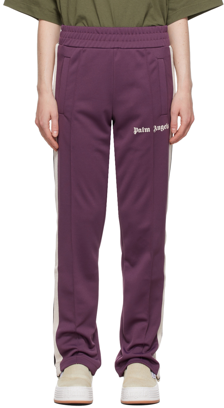 Palm Angels Purple & Off-White Classic Track Pants