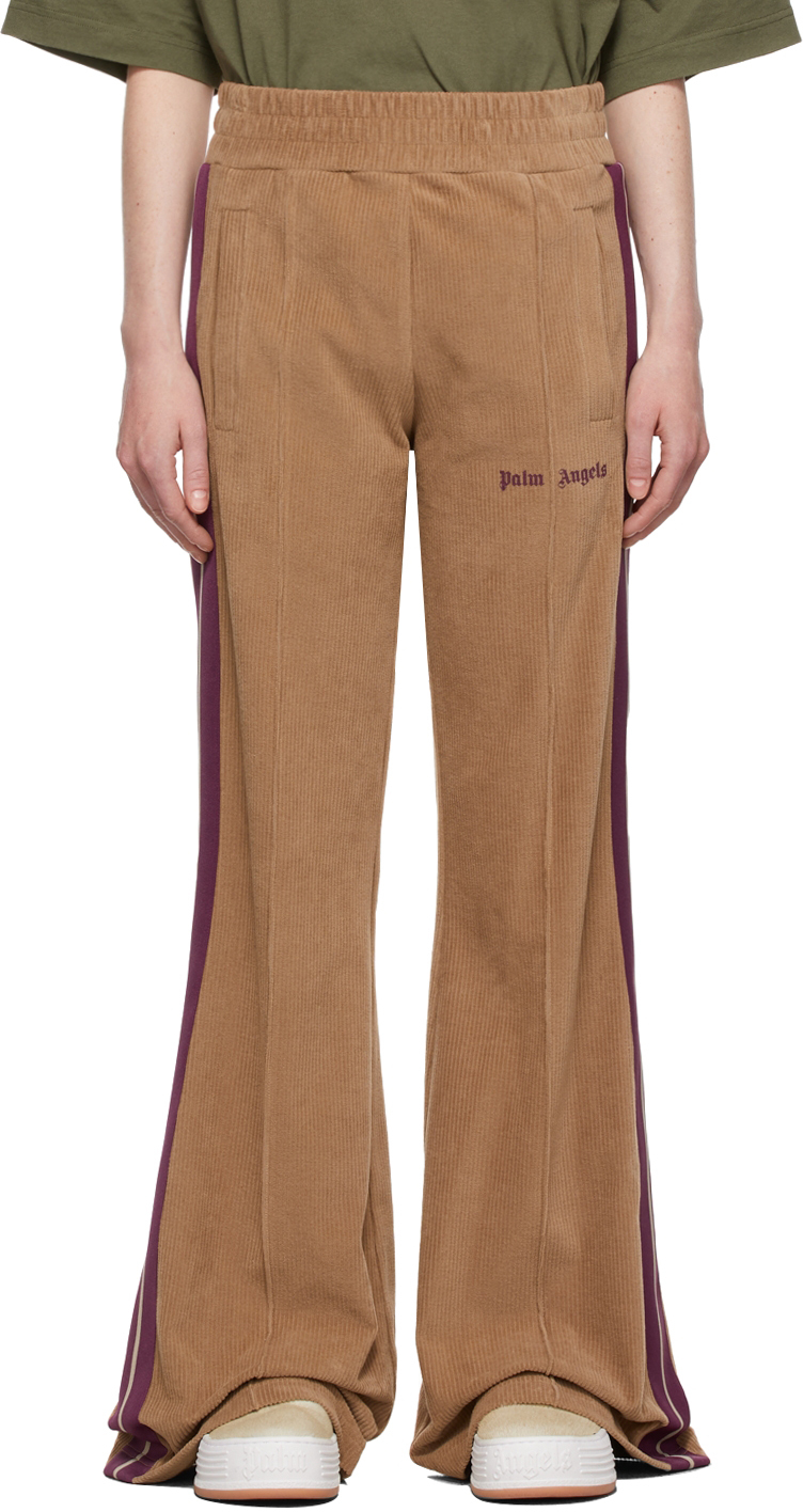 Palm Angels Brown & Purple Corduroy Fleece Lounge Pants