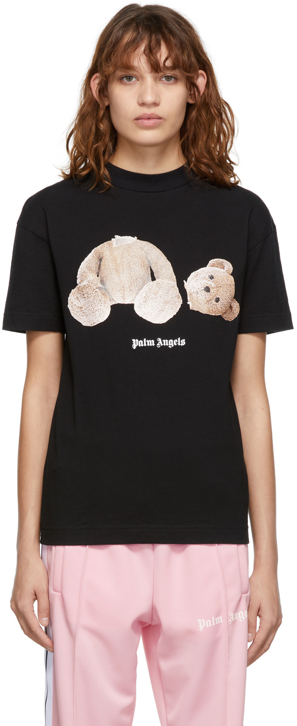 bear-print T-shirt, Palm Angels