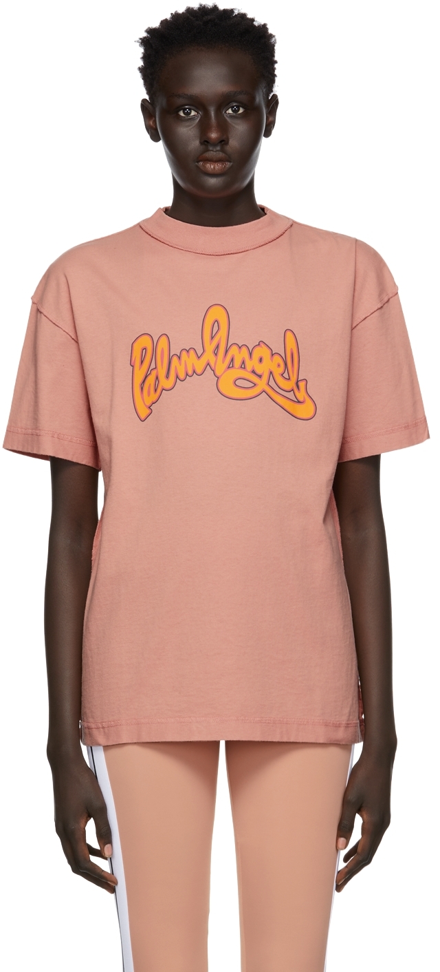 Palm Angels Pink Seasonal Logo Inside-Out T-Shirt