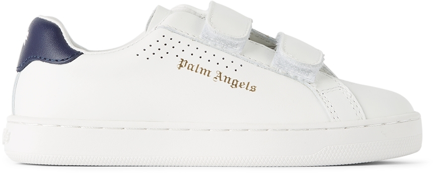 Palm Angels Kids White & Navy New Tennis Sneakers