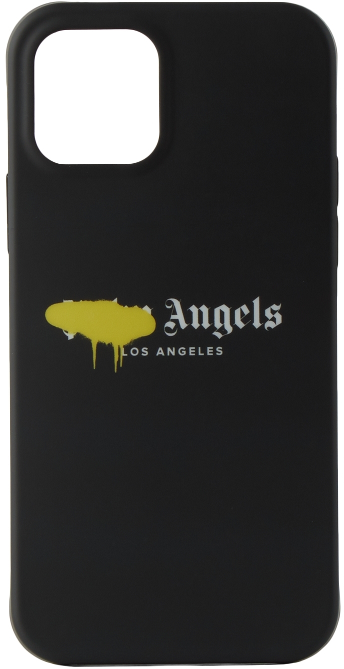 Palm Angels Black Sprayed Logo iPhone 12/12 Pro Case