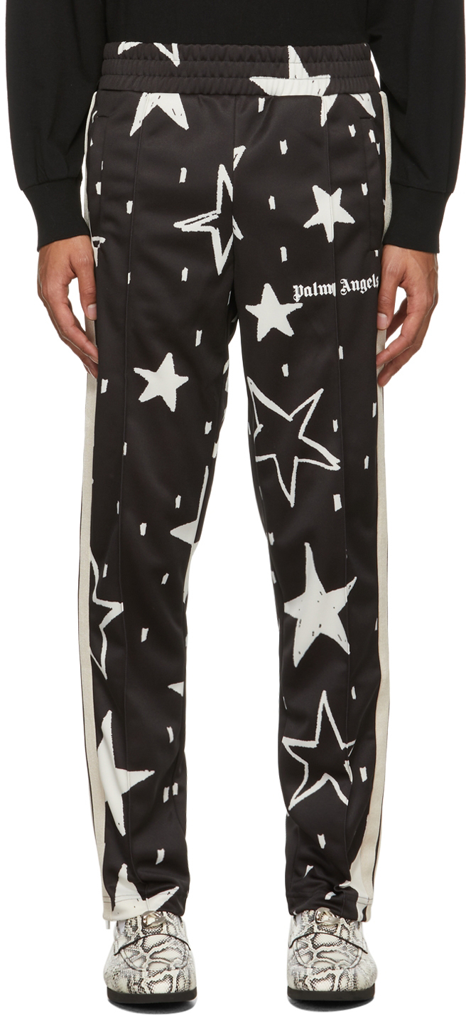 Black & White Night Sky Lounge Pants by Palm Angels on Sale