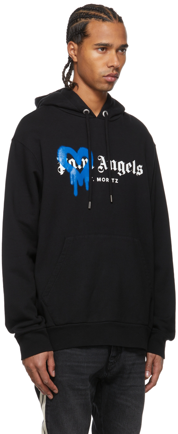 Palm Angels: Black St. Moritz Sprayed T-Shirt