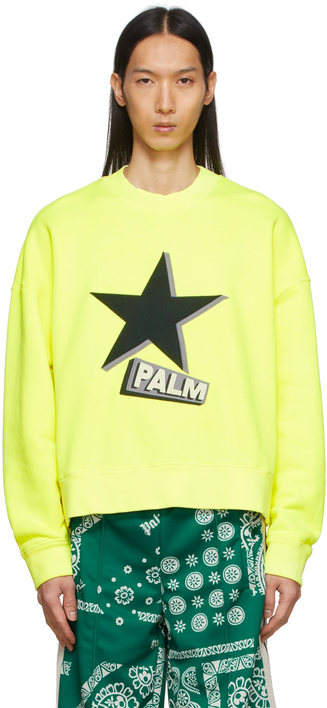 palm angels yellow sweater