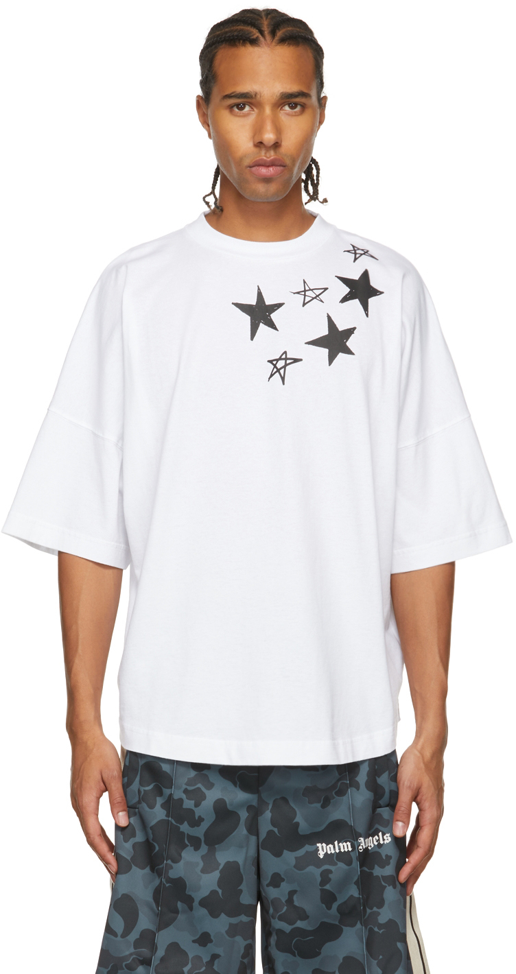 SHOOTING STARS T-SHIRT in white - Palm Angels® Official