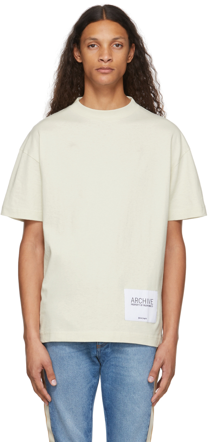 Palm Angels Taupe Archive Patch T-Shirt