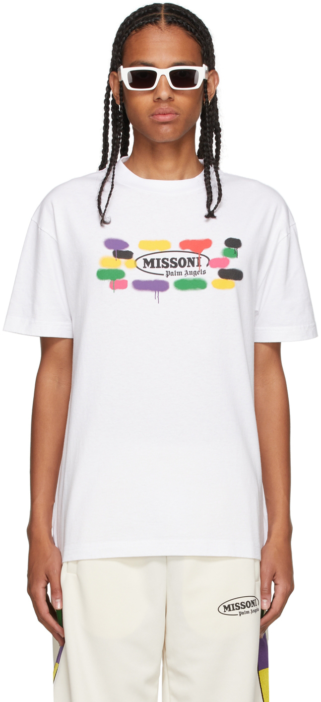 Palm Angels White Missoni Edition Sport T-Shirt