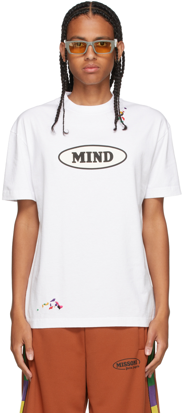 Palm Angels White Missoni Edition 'Mind' T-Shirt