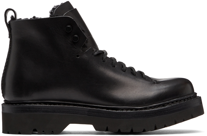 Feit Black Wool Hiker Boots | Smart Closet