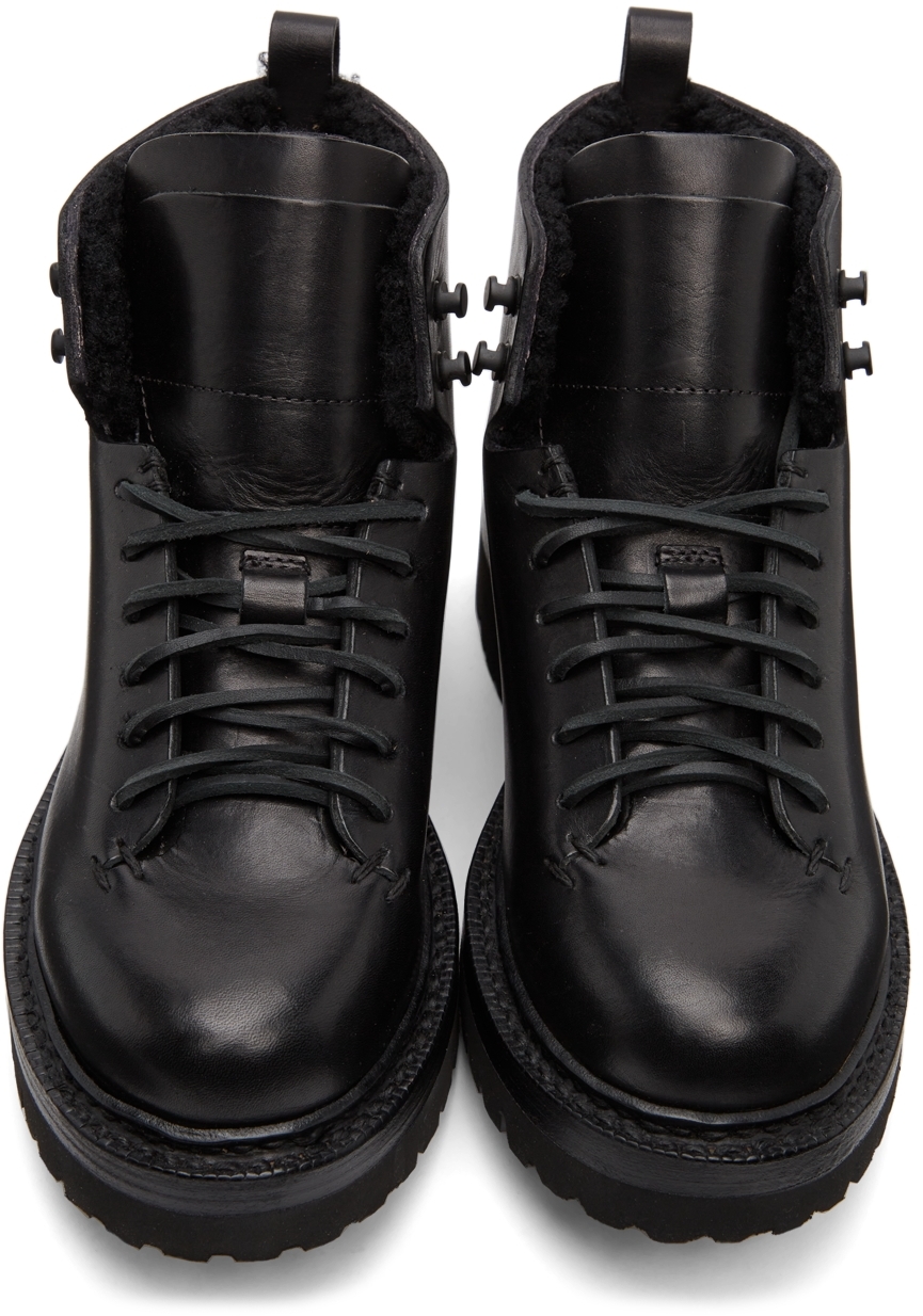 Feit Black Wool Hiker Boots | Smart Closet