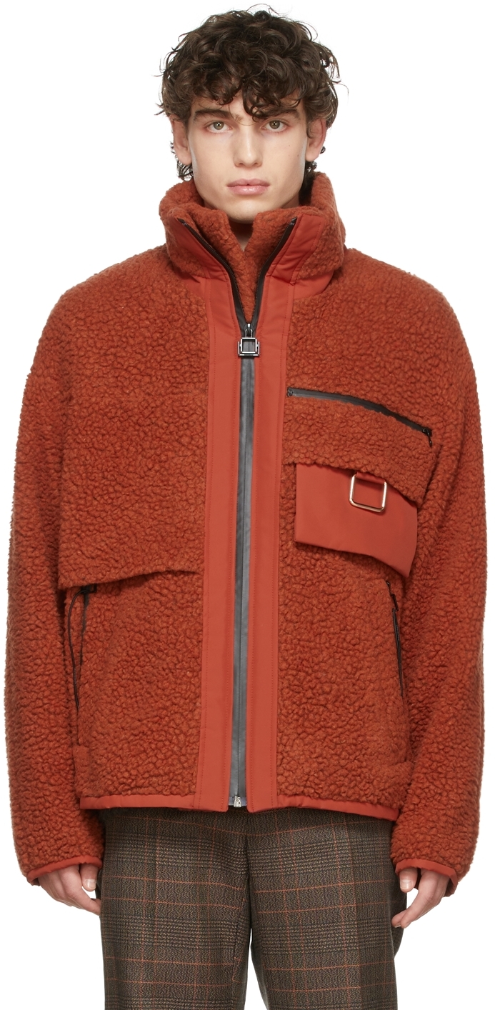 Wooyoungmi Orange Bouquet Fleece Jacket