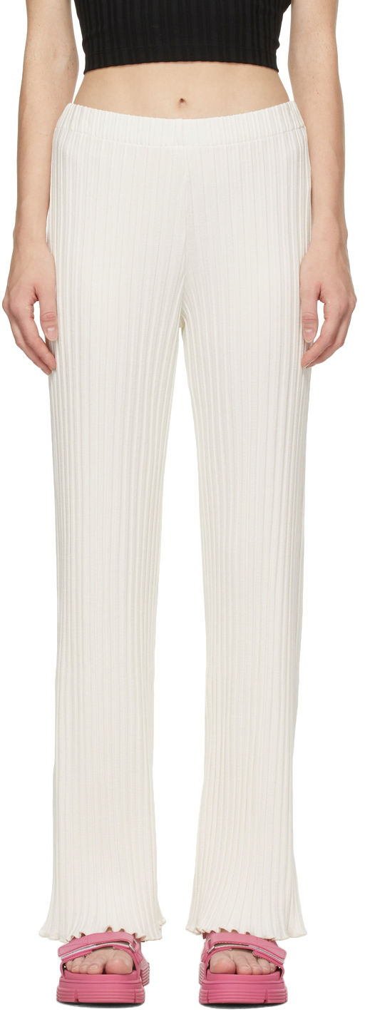 Simon Miller Off-White Rib Marek Lounge Pants | Smart Closet