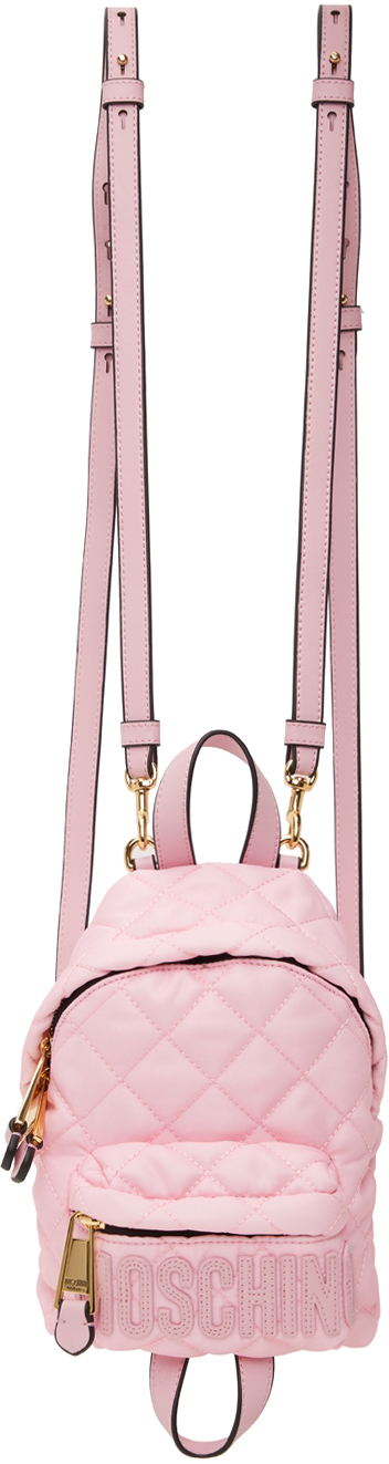 moschino pink backpack