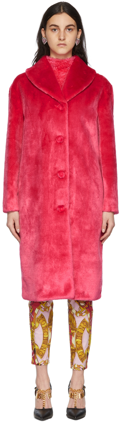 Moschino Pink 'Fur For Fun' Coat