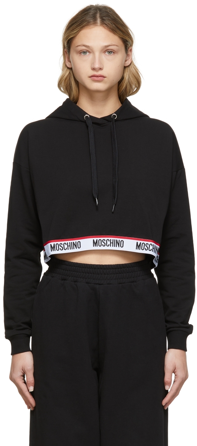 Moschino Black Logo Band Hoodie