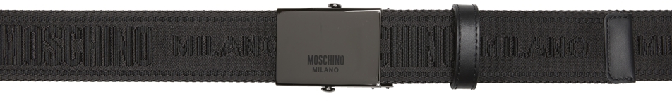 Moschino ブラック テープ ベルト