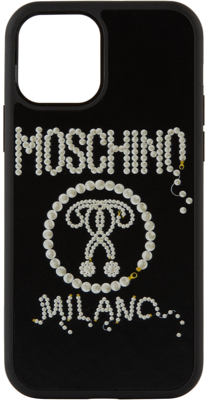 Black Pearl Double Question Mark Iphone 12 12 Pro Case By Moschino On Sale