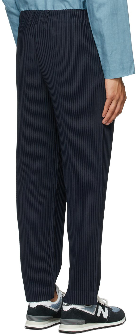 Homme Plissé Issey Miyake Navy Basics Pleated Pants | Smart Closet