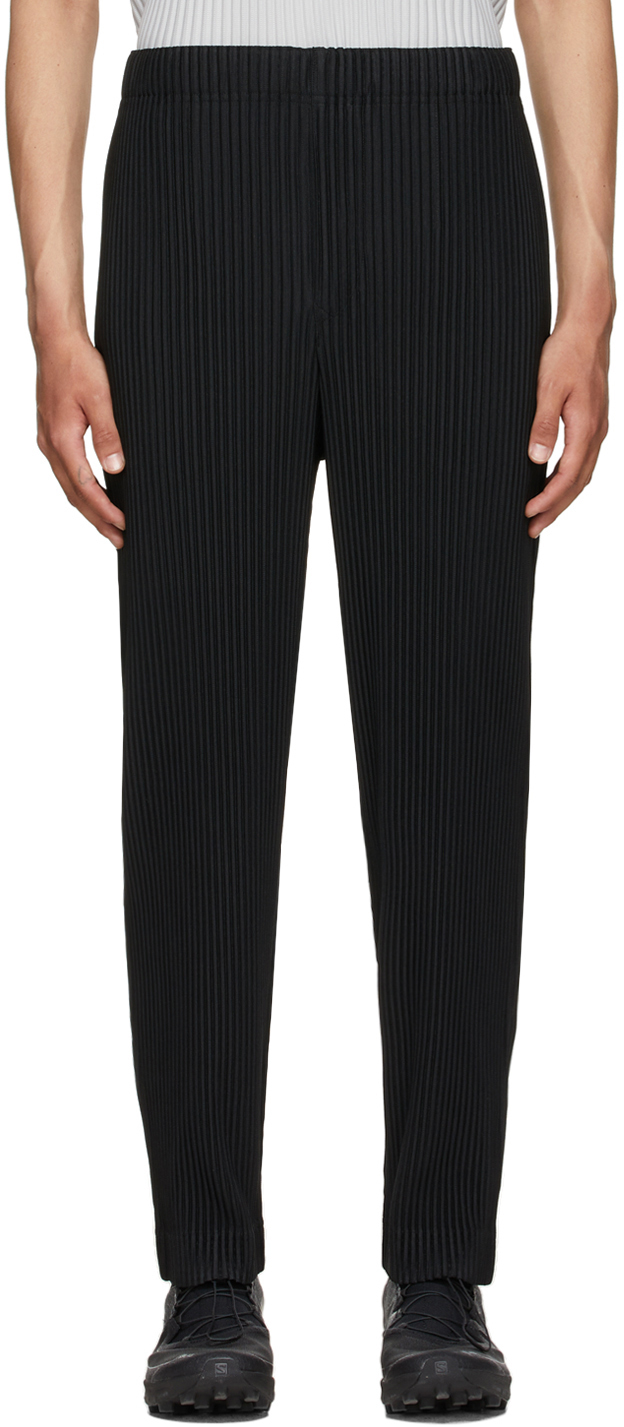 Homme Plissé Issey Miyake: Black Monthly Color June Trousers | SSENSE