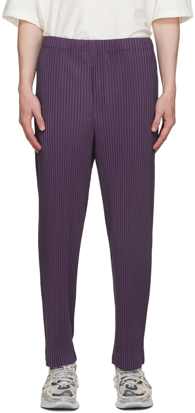 Homme Plissé Issey Miyake Purple Monthly Color August Trousers