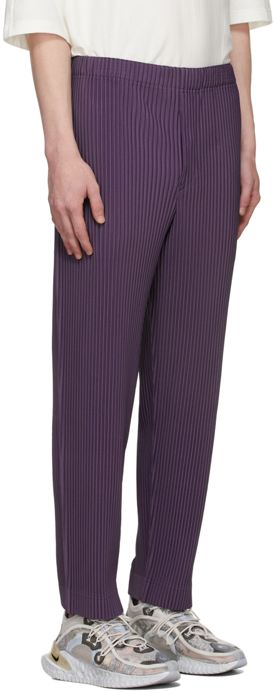 Homme Plissé Issey Miyake Purple Monthly Color August Trousers