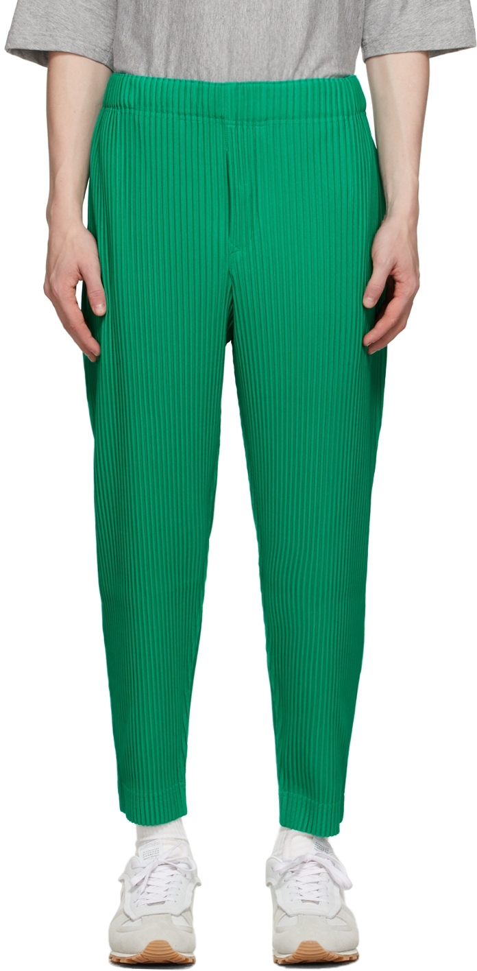 Homme Plissé Issey Miyake Green Monthly Color July Trousers