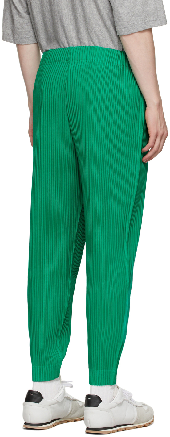 Homme Plissé Issey Miyake Green Monthly Color July Trousers