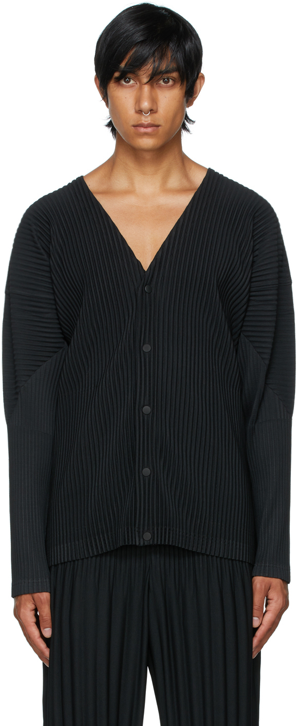 homme plisse cardigan