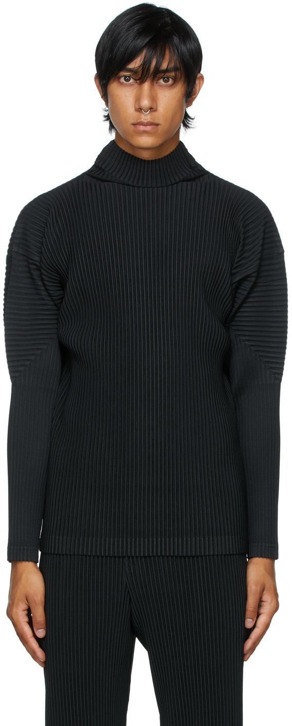 Homme Plissé Issey Miyake Black Basics Turtleneck | Smart Closet