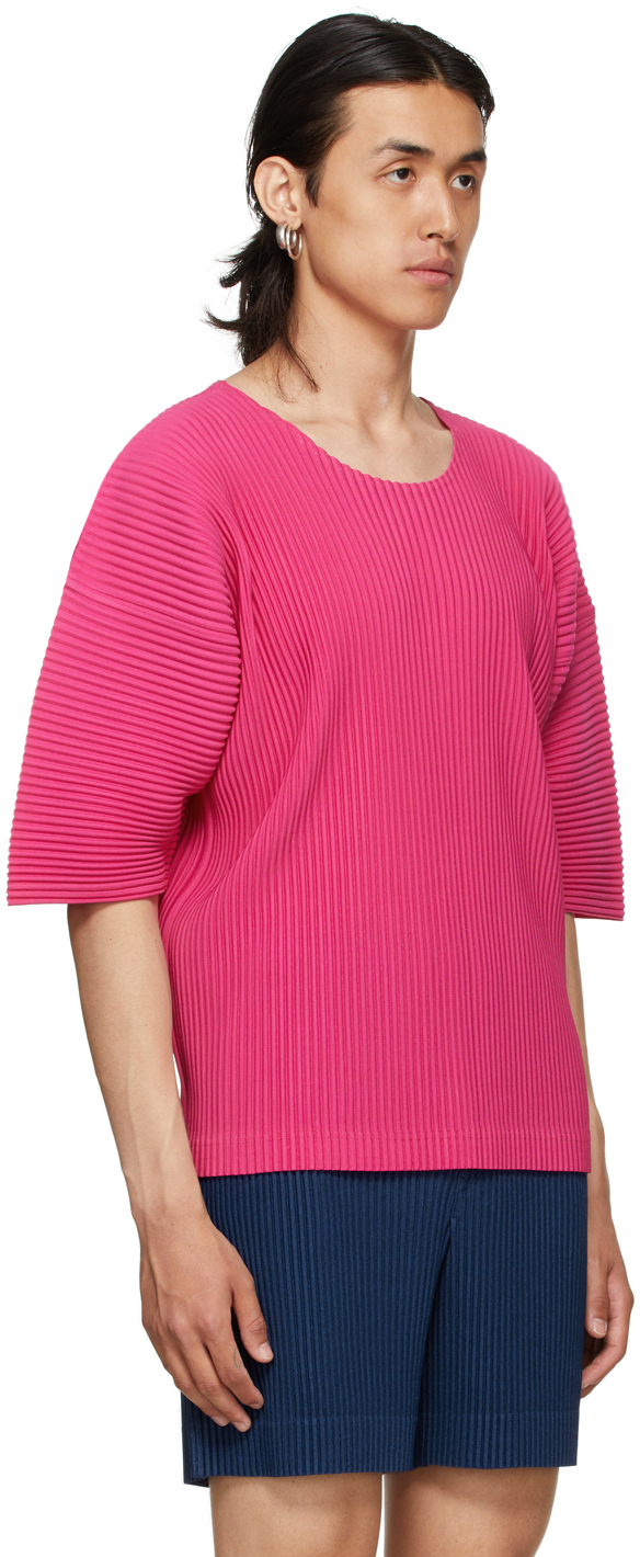 Homme Plissé Issey Miyake Pink Monthly Colors T-Shirt | Smart Closet