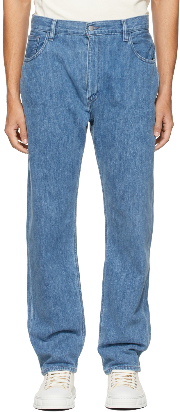 non: Blue Straight Jeans | SSENSE