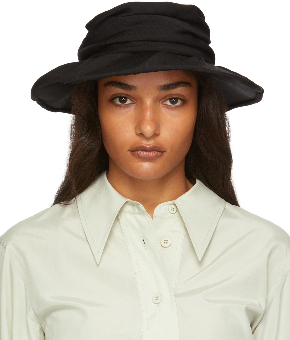 Y's Black Drape Hat