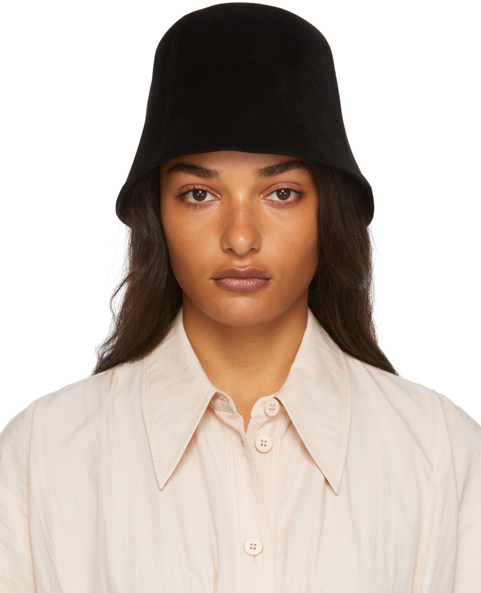 Black Rabbit Patching Bucket Hat by Y's 