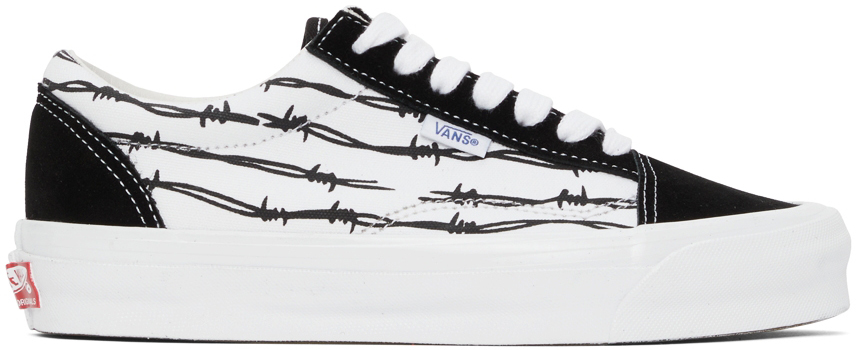 Vans Black & White Vault Barbed Wire Old Skool Sneakers