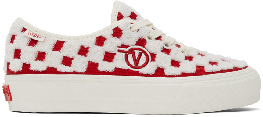 Vans Red & White Authentic One Piece VLT LX Sneakers - VN0A5HTG42A