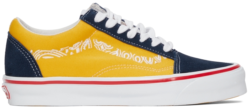 Vans Baskets OG Old Skool LX bleues et jaunes édition Bedwin & The Heartbreakers - VN0A4P3X9VM