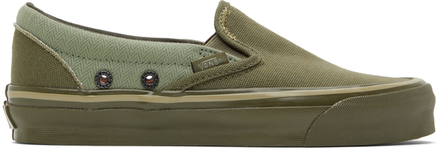 Vans 绿色 Nigel Cabourn 联名 OG Classic LX 无带运动鞋 - VN0A45JK9TA