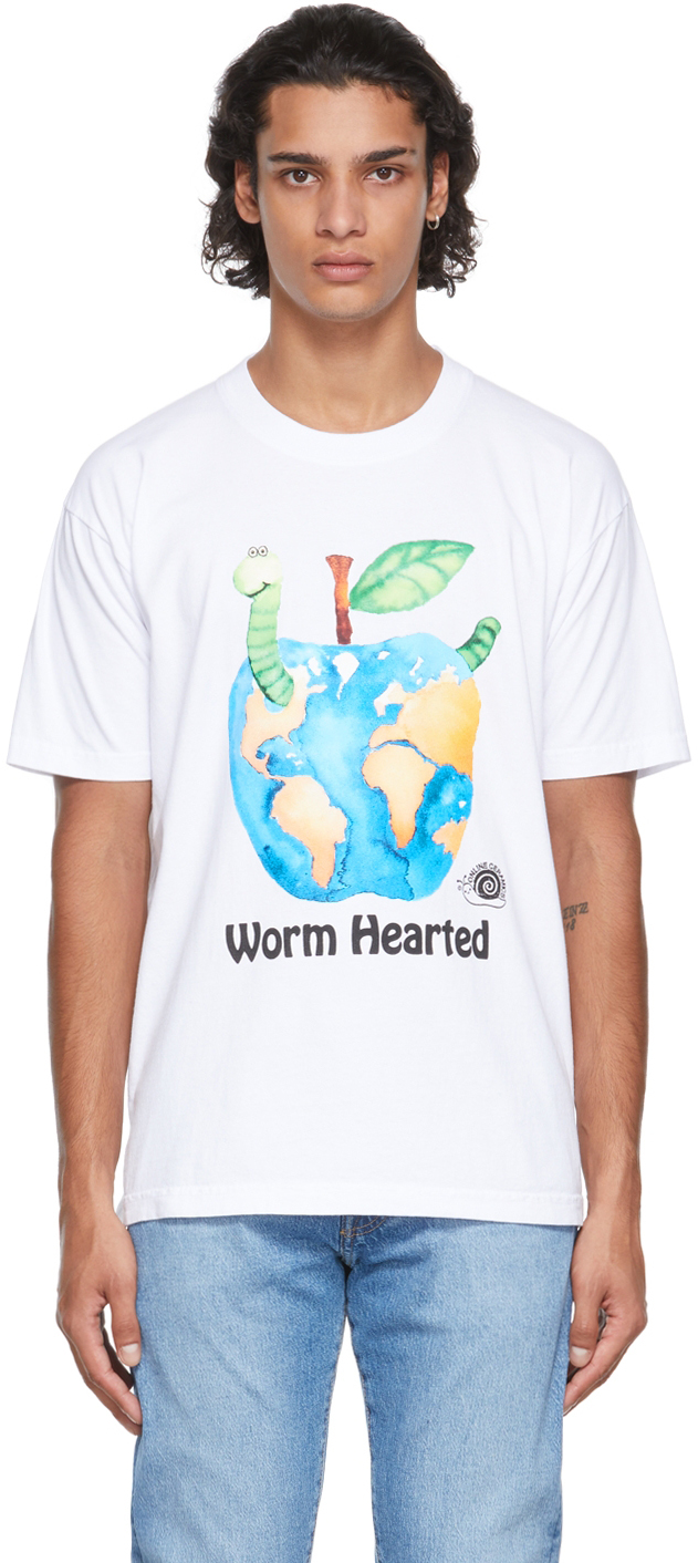 Ssense Abbigliamento Top e t-shirt T-shirt T-shirt a maniche corte Baby White Heart Medusa T-Shirt 