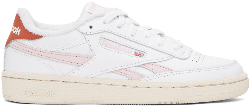 White & Pink Club C Classics on Sale Revenge Reebok by Sneakers