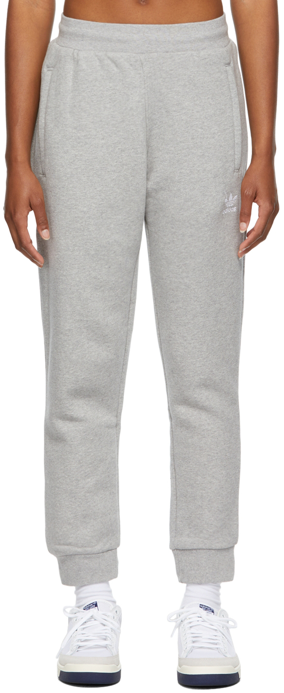 adidas Originals: Grey Adicolor Essentials Trefoil Lounge Pants | SSENSE