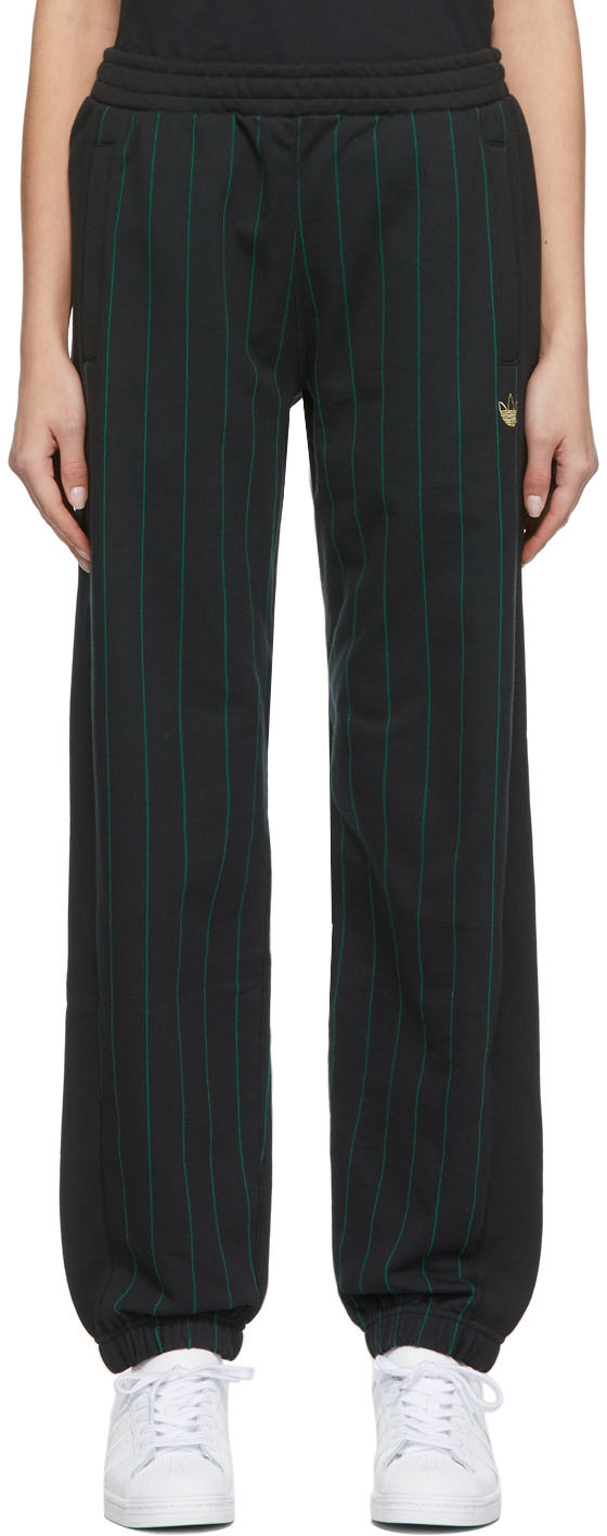 adidas Originals Black & Green Tyshawn Lounge Pants