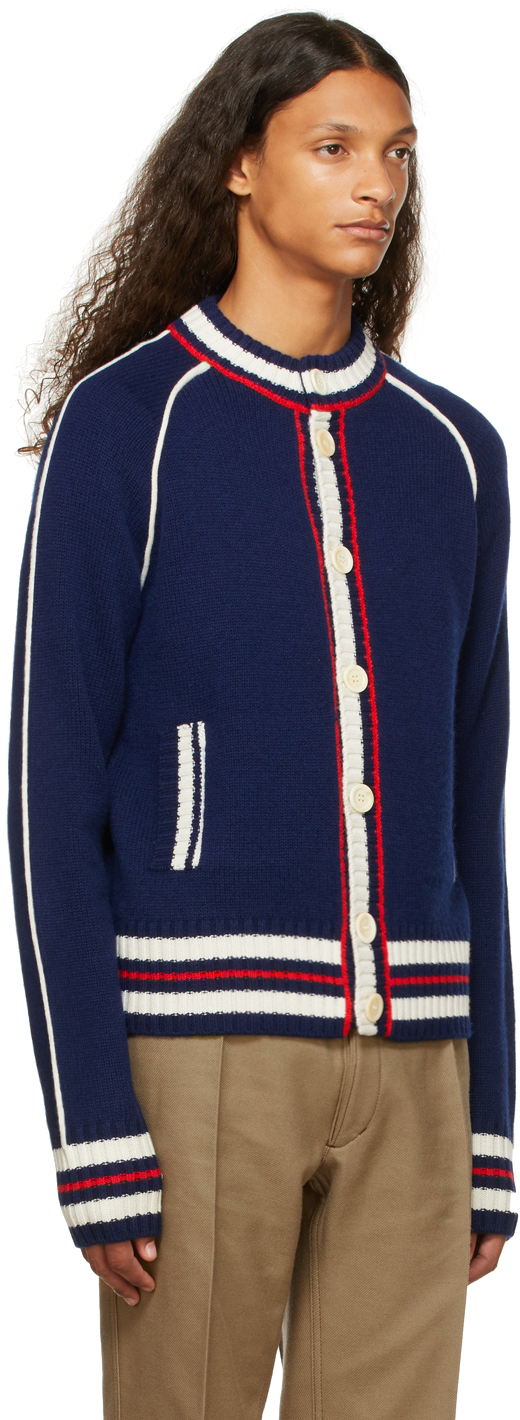 Wales Bonner Blue Artist Cardigan | Smart Closet