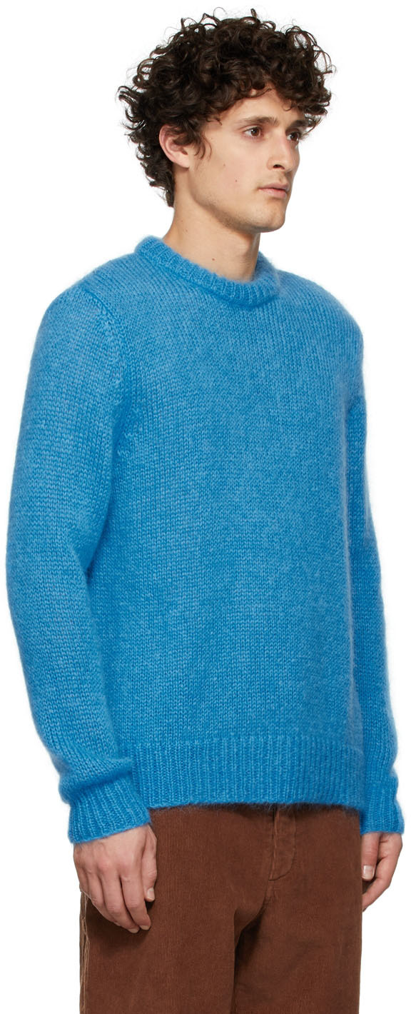 CMMN SWDN Blue Sigge Mohair Sweater | Smart Closet