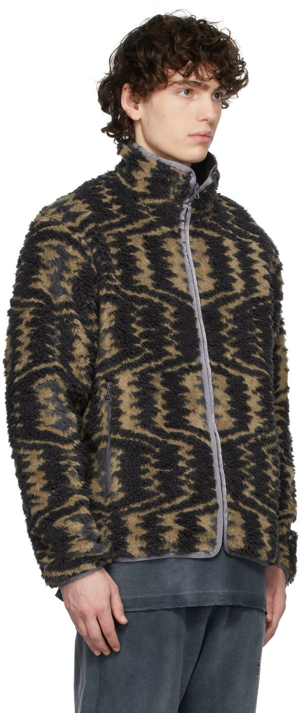 John Elliott Reversible Jacquard Fleece Jacket