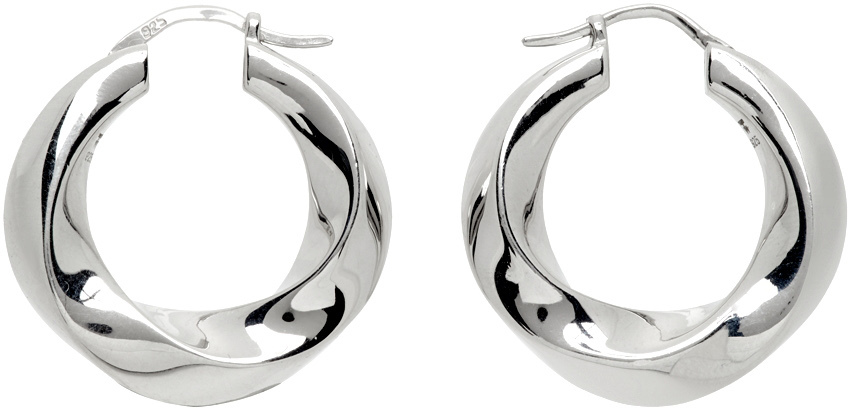 Tom Wood Silver Infinity Hoop Earrings | Smart Closet