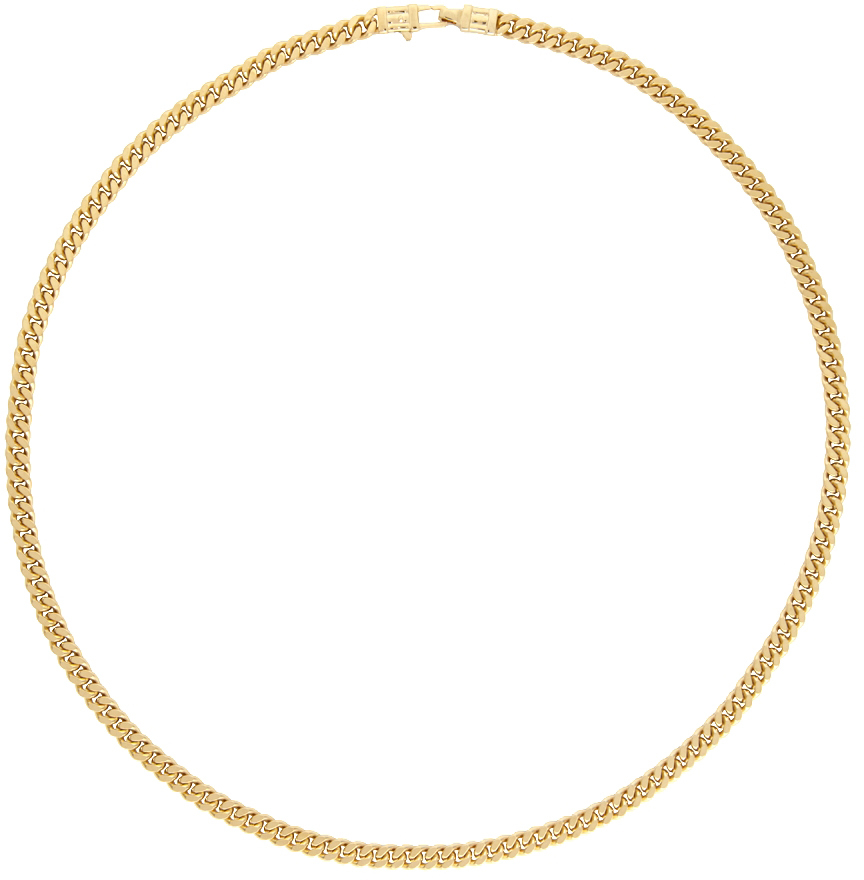 Gold Curb Chain L Necklace