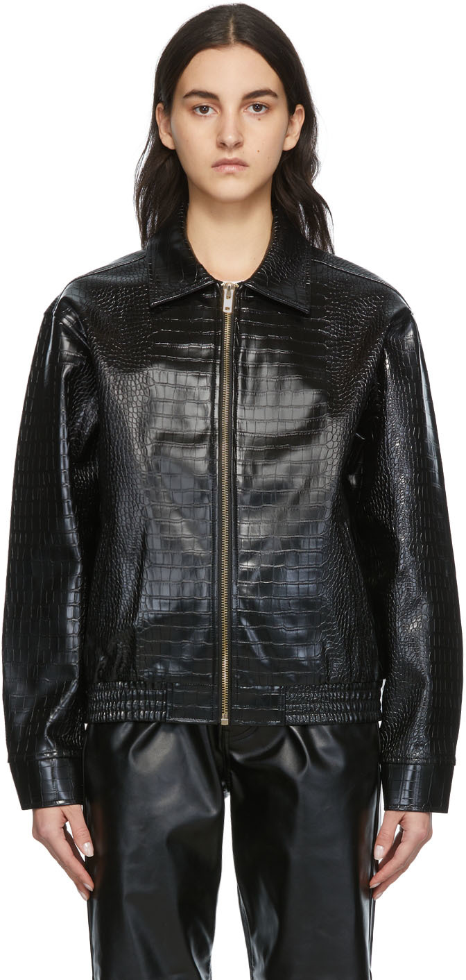 Noon Goons Black The Chateau Croc Jacket | Smart Closet