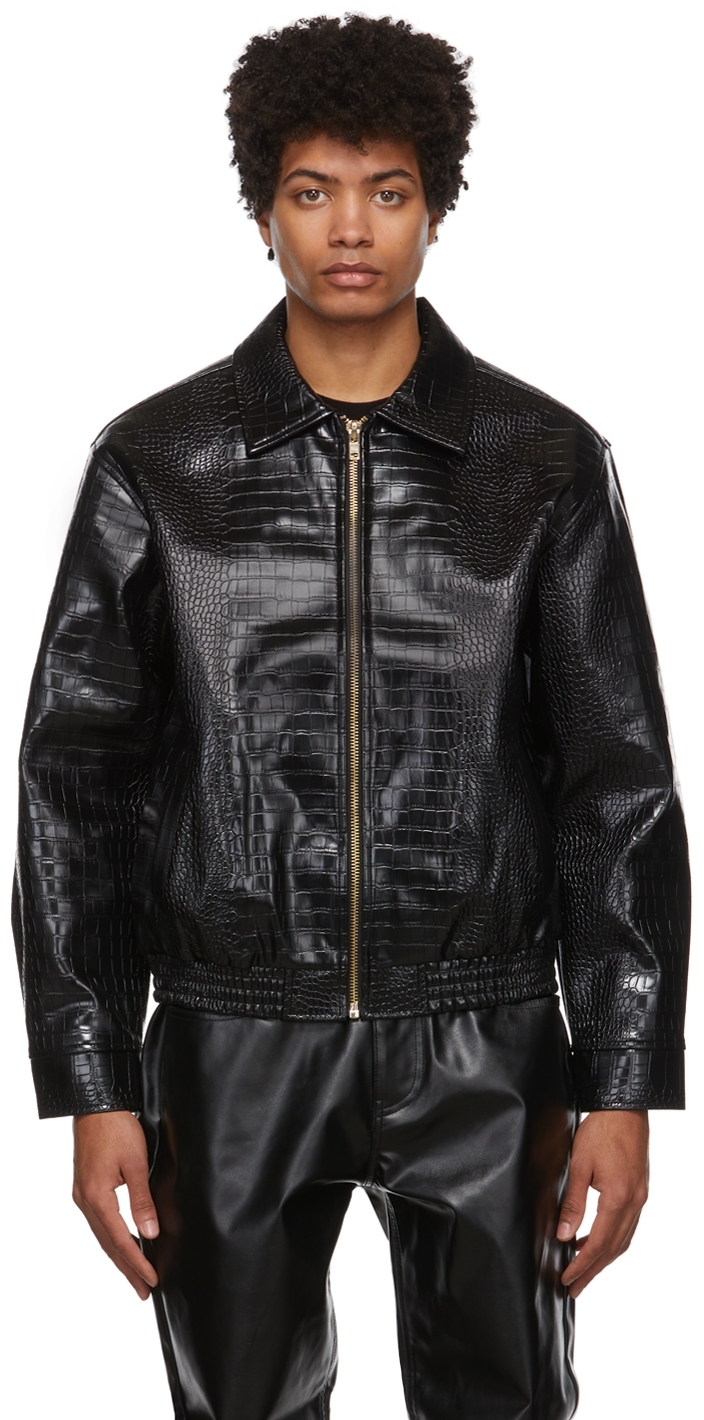 Noon Goons Black The Chateau Croc Jacket | Smart Closet