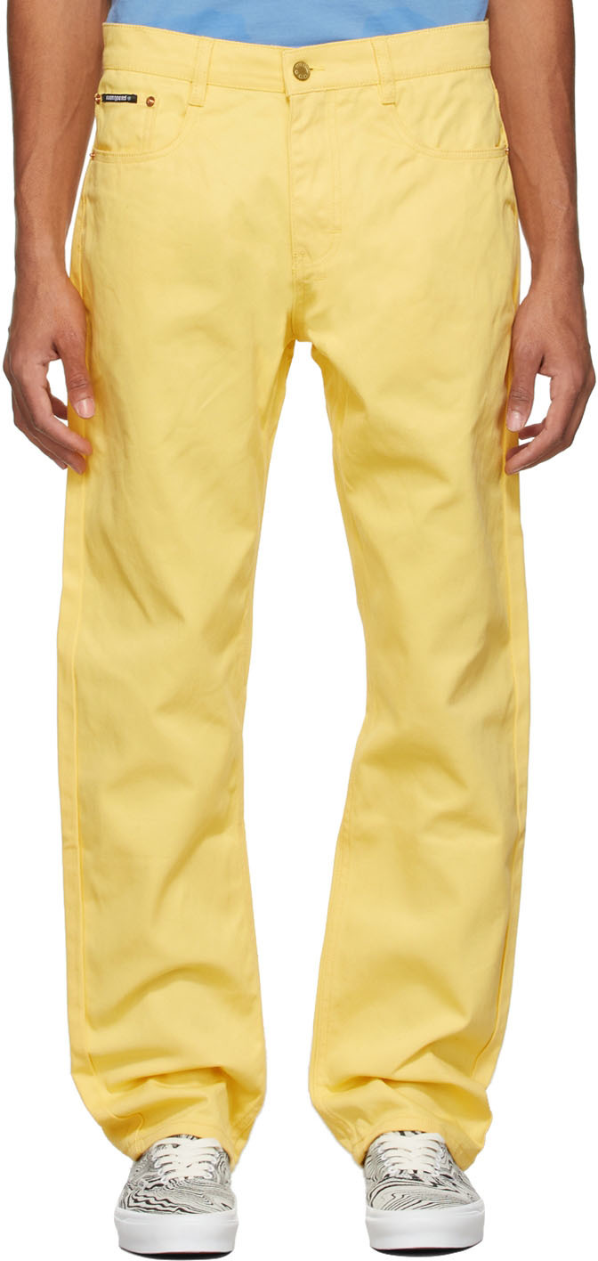yellow denim jeans